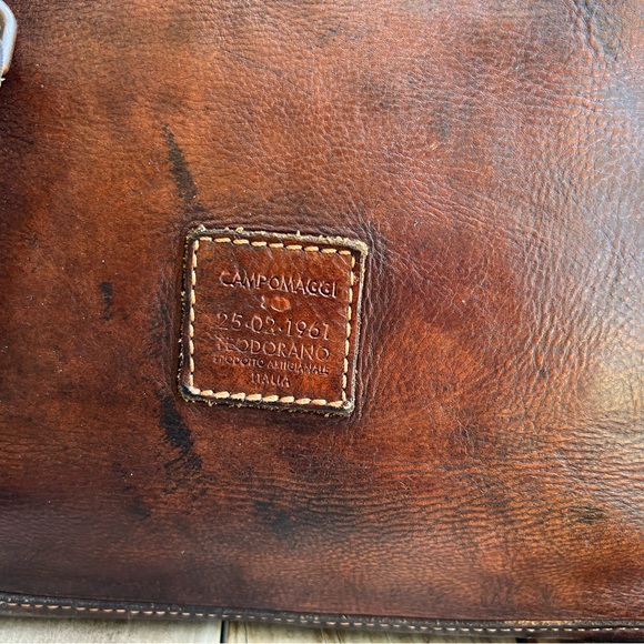 Campomaggi Brown Leather Tote Bag with Rustic Charm Italy - Picture 7 of 8